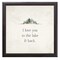 12" x 12" I Love You to the Lake & Back Framed Wall Art, Contemporary Inspirational Home Décor, Glass Facing and Hanging Hardware